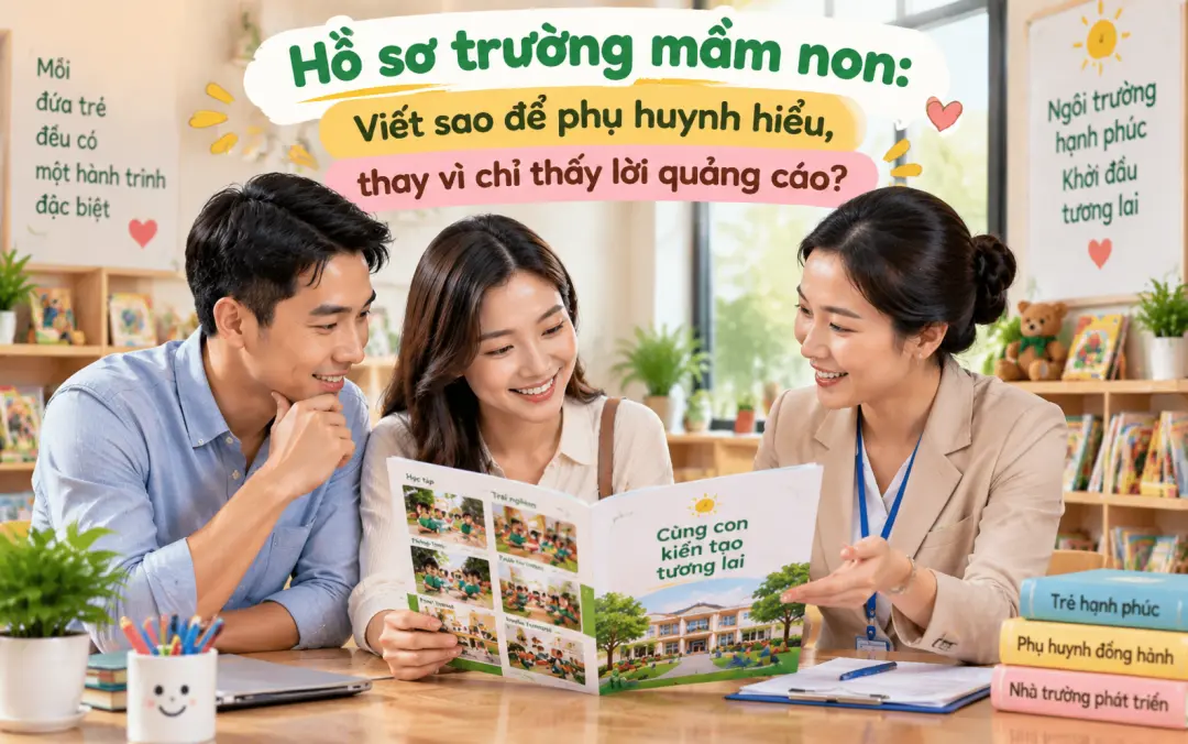 Hồ sơ trường mầm non: Viết sao để phụ huynh hiểu, thay vì chỉ thấy lời quảng cáo?