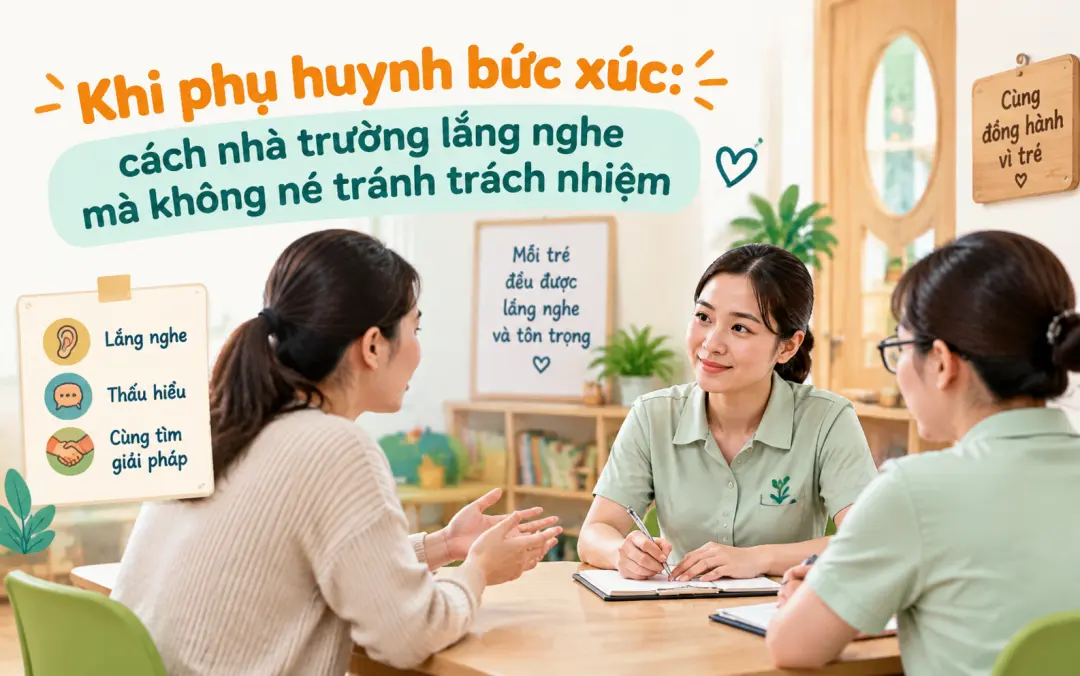 Khi phụ huynh bức xúc: Cách nhà trường lắng nghe mà không né tránh trách nhiệm