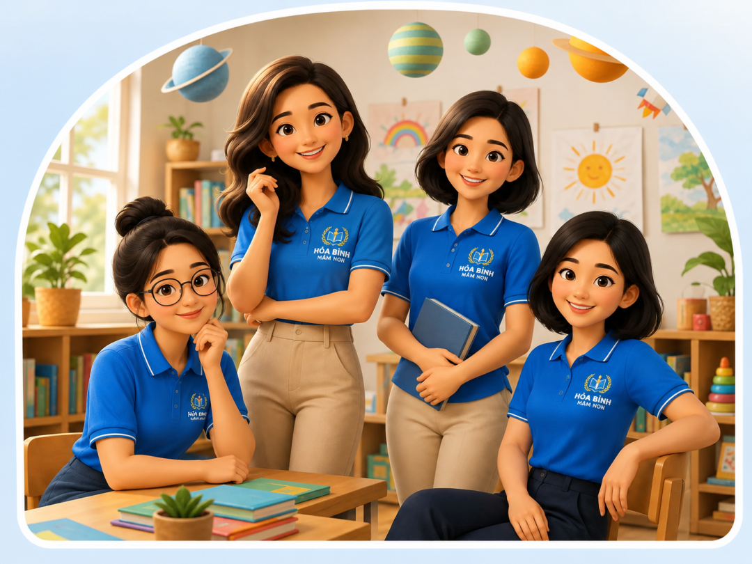 Đội ngũ giáo viên trong lớp học mầm non