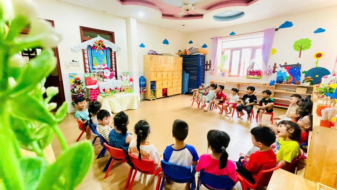 lớp học tại mầm non Châu Thư Montessori,